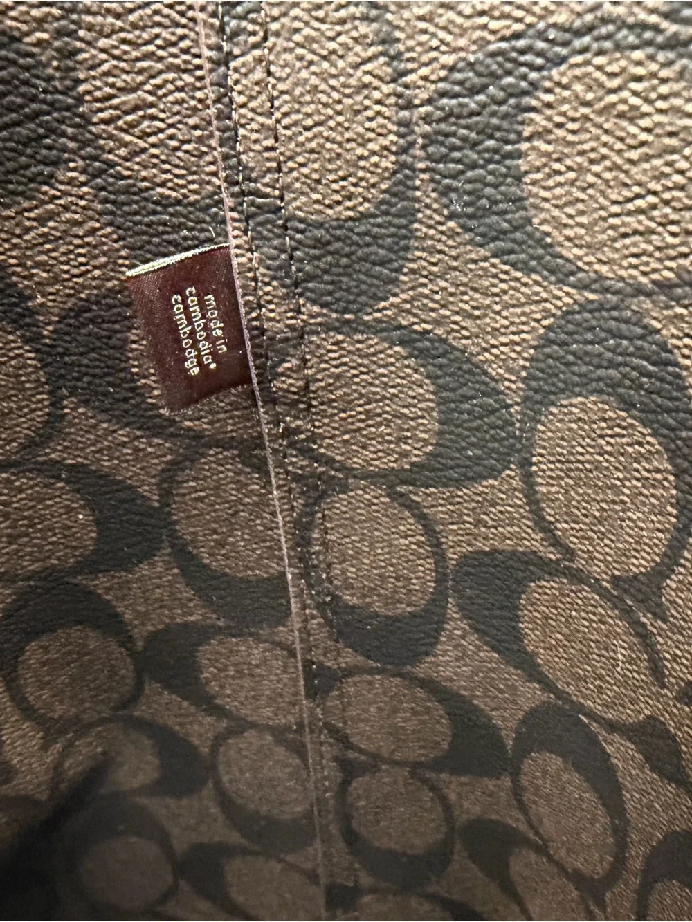 Coach Leopard Print City Tote Reversible Tote Bag Black Brown Animal Print - Picture 7 of 7